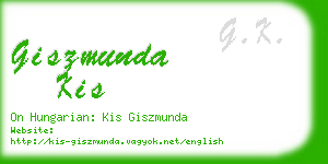 giszmunda kis business card